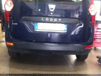 Gancio traino Ellebi estraibile montato su Dacia Lodgy