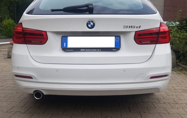 Gancio traino estraibile verticale BMU BRINK ELLEBI montato su BMW 316 TOURING