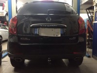 Gancio traino Ellebi estraibile montato su Ssangyong Korando