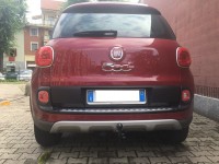 Gancio traino estraibile Brink Ellebi montato su Fiat 500 L Trekking