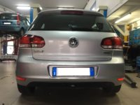 Gancio traino estraIbile Brink Ellebi montato su Volkswagen Golf