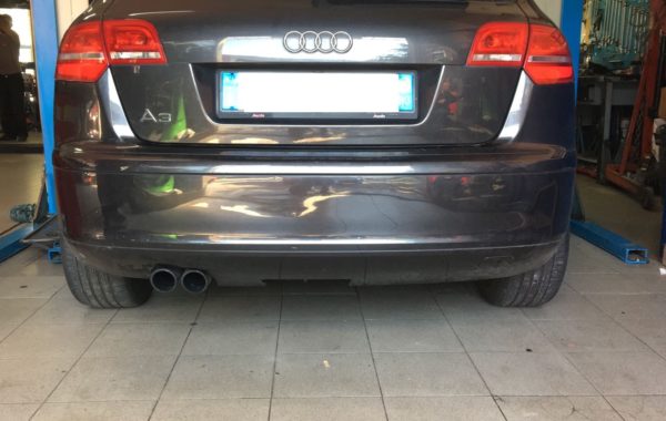 Gancio  traino estraibile verticale montato su Audi A3 Sportback
