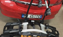 Gancio traino estraibile con porta bici Ellebi montato su Opel Astra