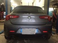 Gancio traino estraibile Ellebi montato su AlfaRomeo Giulietta